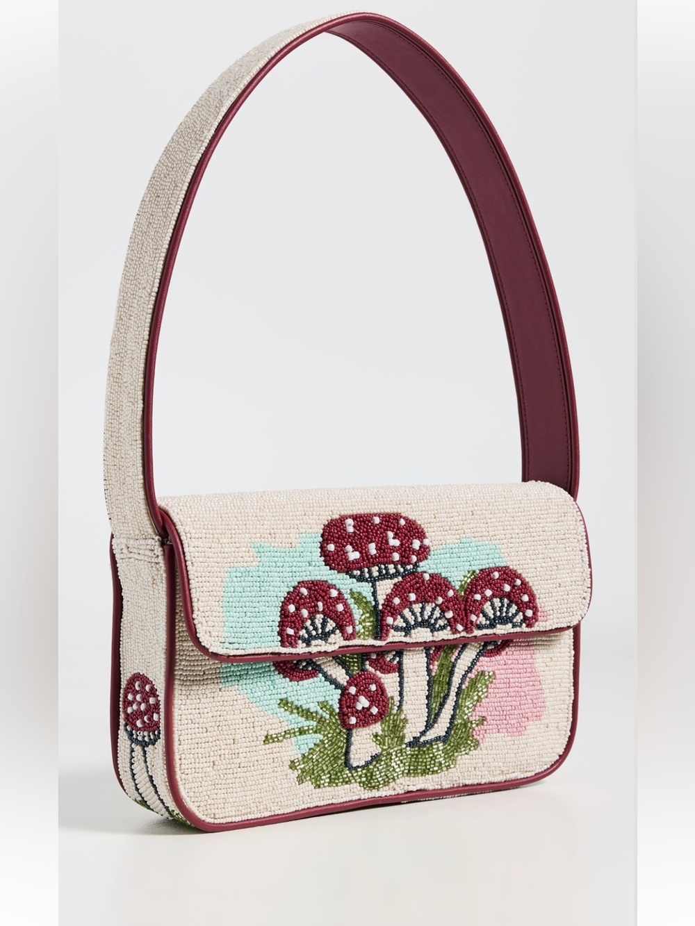 STAUD Tommy Beaded Bag Shroom Tea